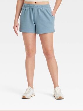 Universal Thread™ Leisure Studio Mid-Thigh Lounge Fleece Shorts Teal Blue XS NWT